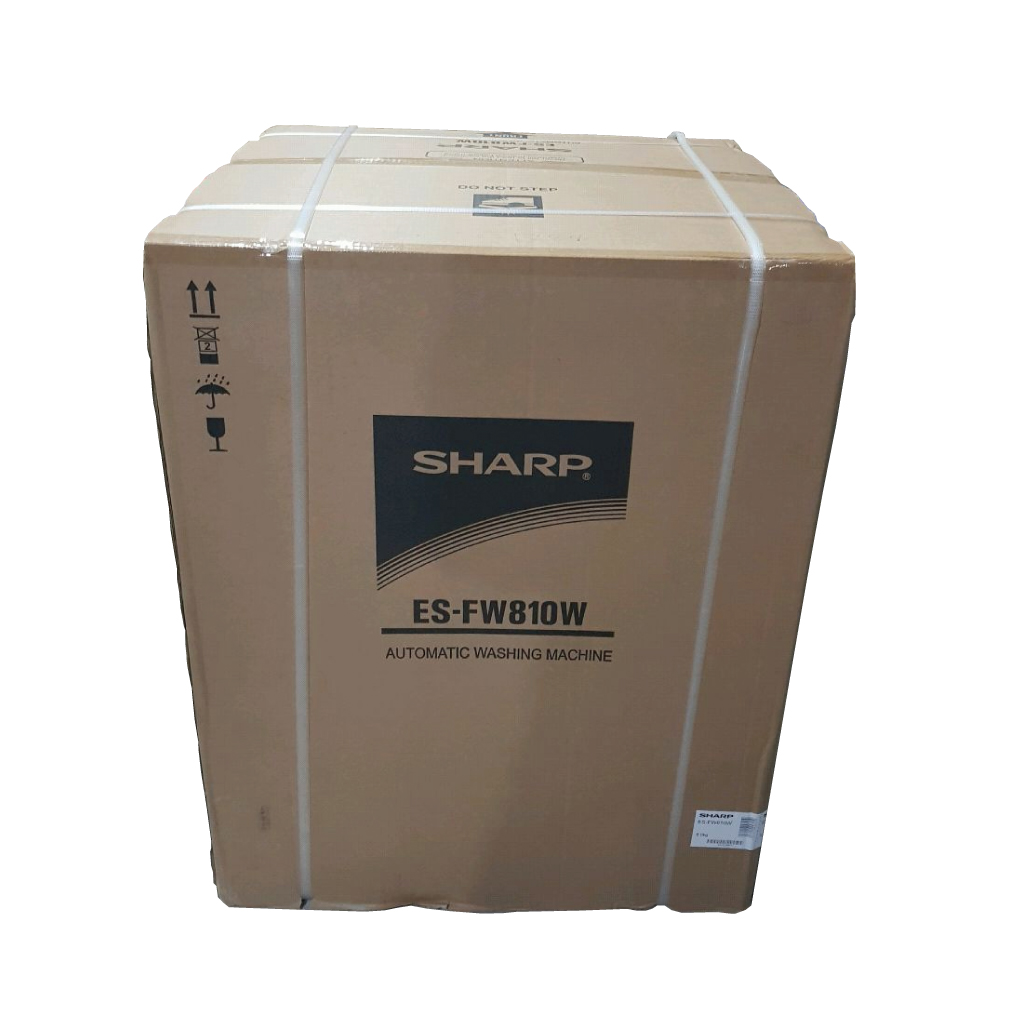 เครื่องซักผ้าฝาหน้า SHARP รุ่น ES-FW810W ขนาด 8 kg. ประกันสินค้า 1 ปี มอเตอร์ 10 ปี