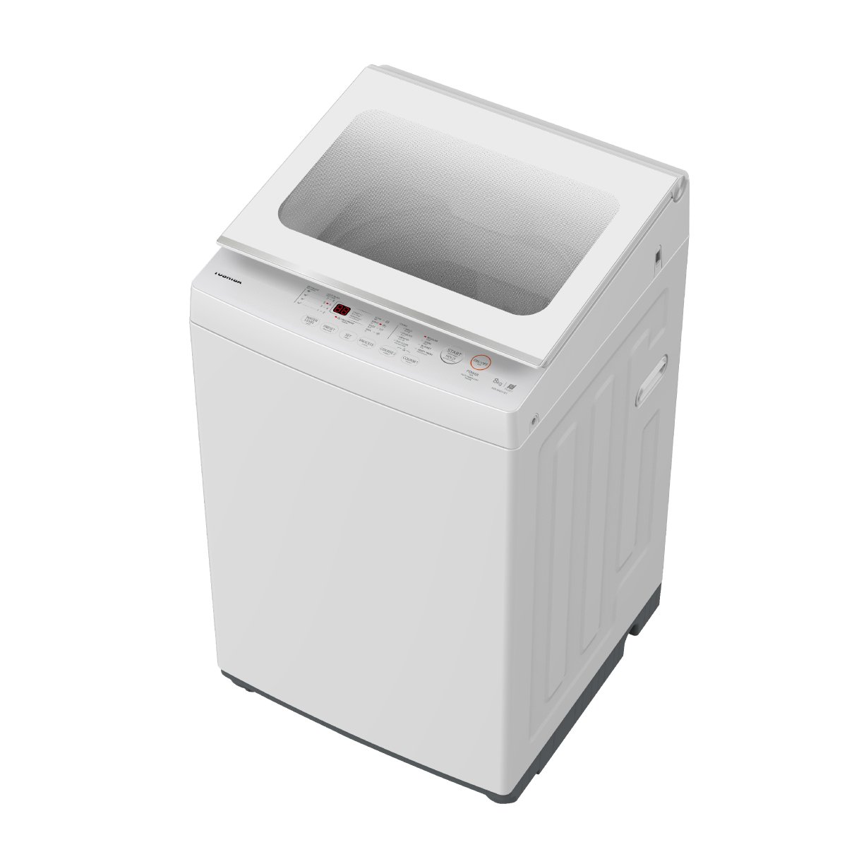 Toshiba เครื่องซักผ้าฝาบน รุ่น AW-M901BT(WW)  ความจุ 8 กก. ดีไซน์ล้ำ ทันสมัย ฝาปิดแบบกระจก ประกัน 2 ปี มอเตอร์ 10 ปี
