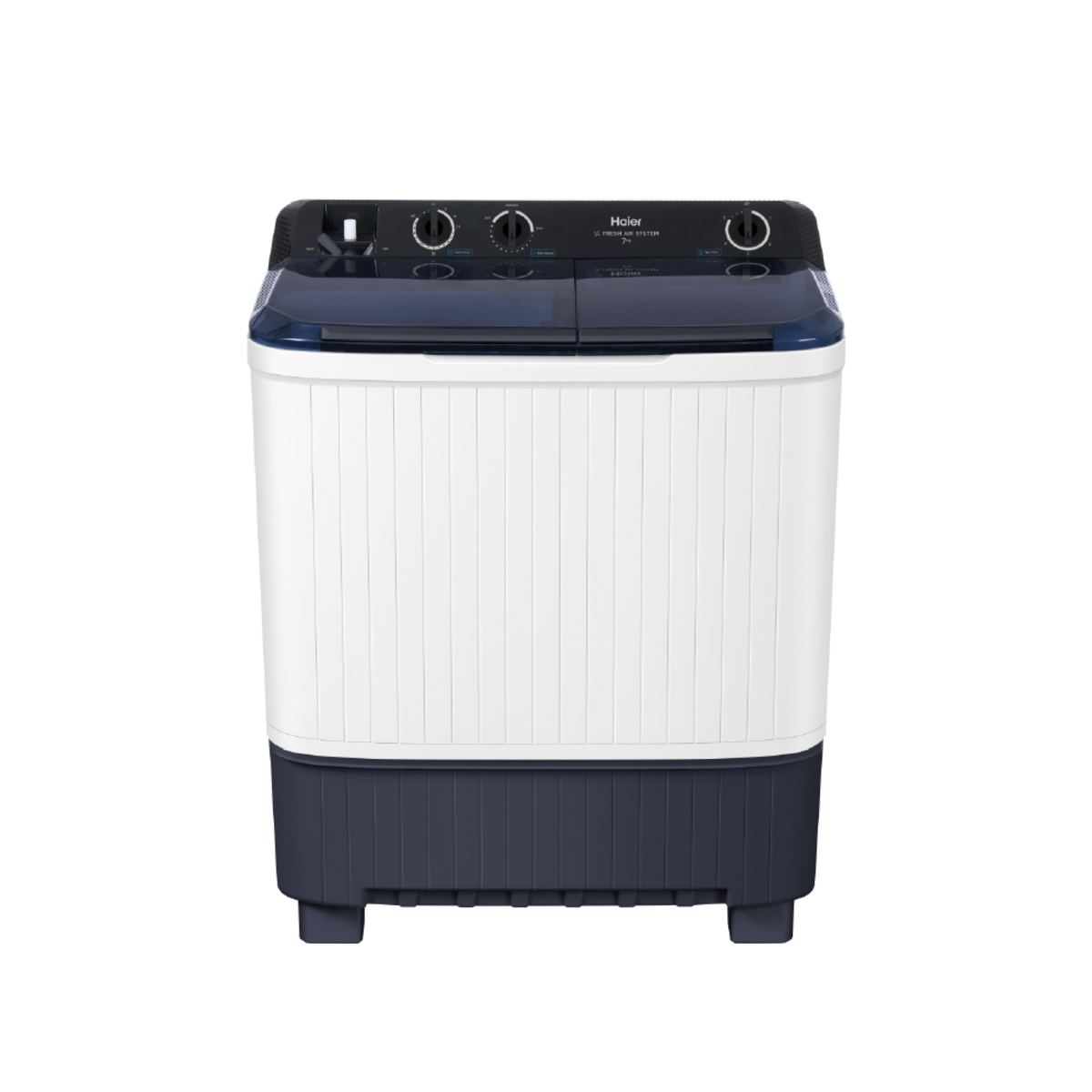 Haier เครื่องซักผ้า 2 ถัง กึ่งอัตโนมัติ รุ่น HTW70-1217 ความจุ 7.5 kg. ถังปั่น 4.5 kg. ประกัน 1 ปี มอเตอร์ 12 ปี