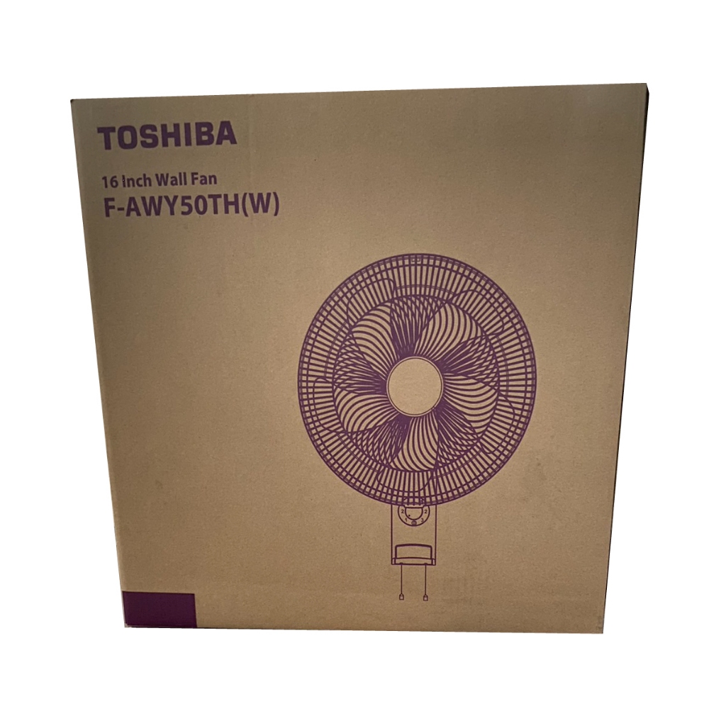 พัดลมติดผนัง Toshiba รุ่น F-AWY50TH(W) ขนาด 16 นิ้ว 5 ใบพัด และ ปรับระดับแรงลมได้สูงสุด 3 ระดับ รับประกัน 3 ปี
