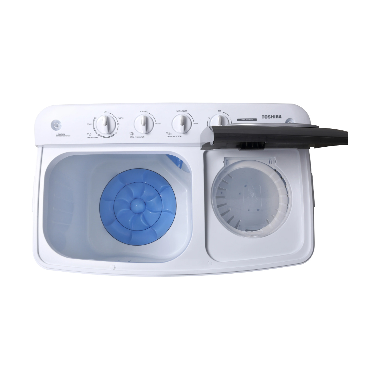 เครื่องซักผ้า 2 ถัง Toshiba รุุ่น VH-Q130MT ความจุ 12 กก. ความจุถังปั่น 7 กก. รับประกัน 2 ปี มอเตอร์ 5 ปี รุ่นใหม่