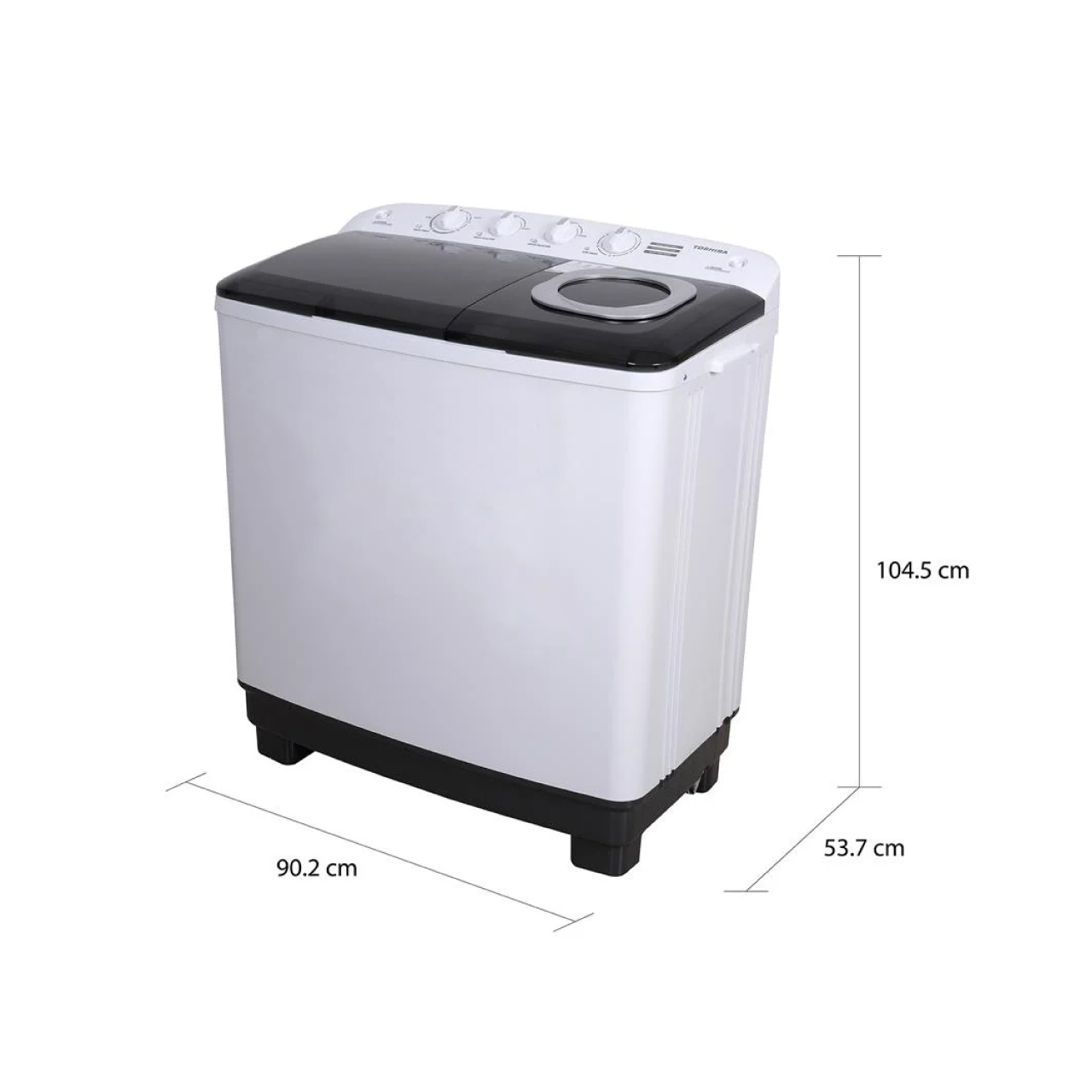 เครื่องซักผ้า 2 ถัง Toshiba รุุ่น VH-Q150MT ความจุ 14 กก. ความจุถังปั่น 8 กก. รับประกัน 2 ปี มอเตอร์ 5 ปี รุ่นใหม่