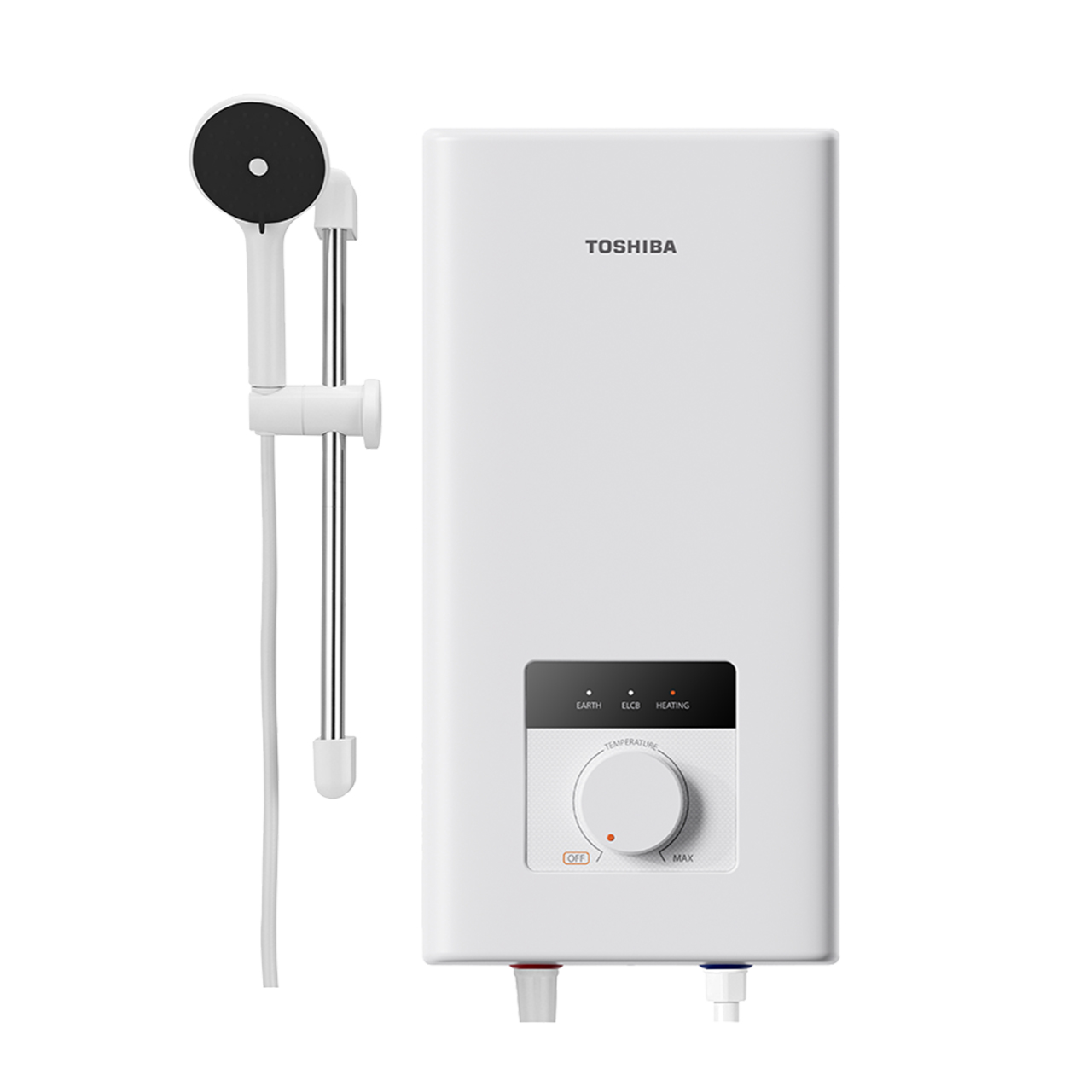 เครื่องทำน้ำอุ่น Toshiba 4800 วัตต์ รุ่น TWH-48MFNTH(W)-WB สีขาว ถังทองแดงคุณภาพสูง ปรับอุณหภูมิแบบหมุน รับประกัน 5 ปี