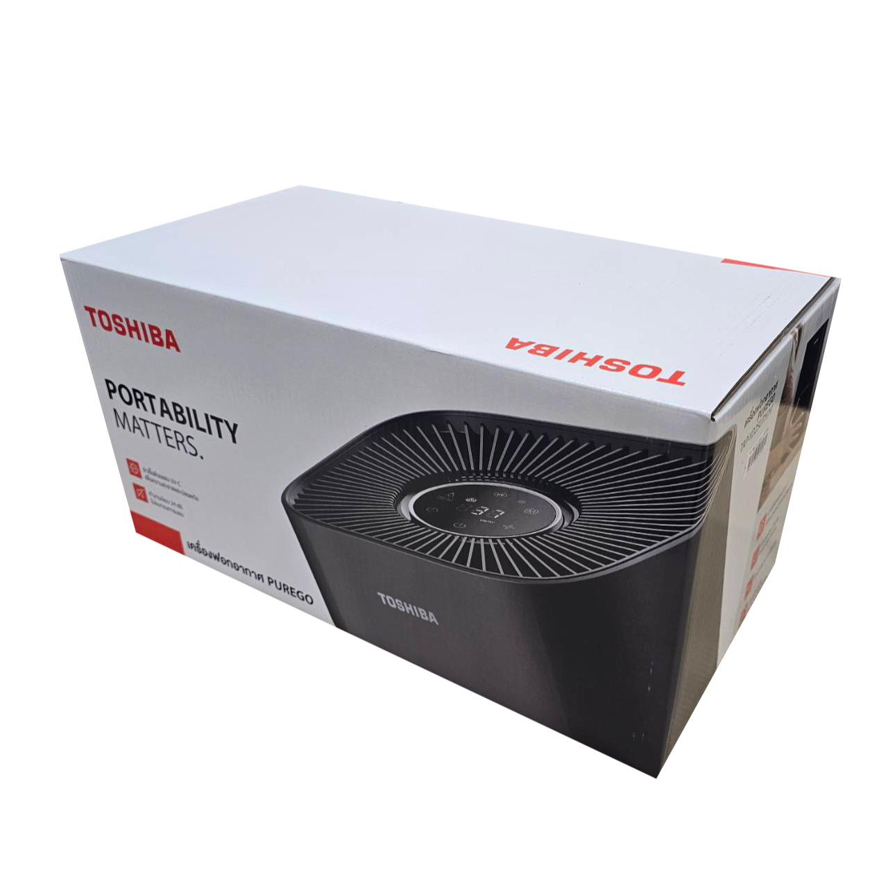 เครื่องฟอกอากาศ TOSHIBA TAP-YD25UTH(H) ขนาด 24-31 ตร.ม. ยับยั้งเชื้อโรคด้วยแสงยูวี หน้าจอดิจิตอล แสดงค่า PM 2.5