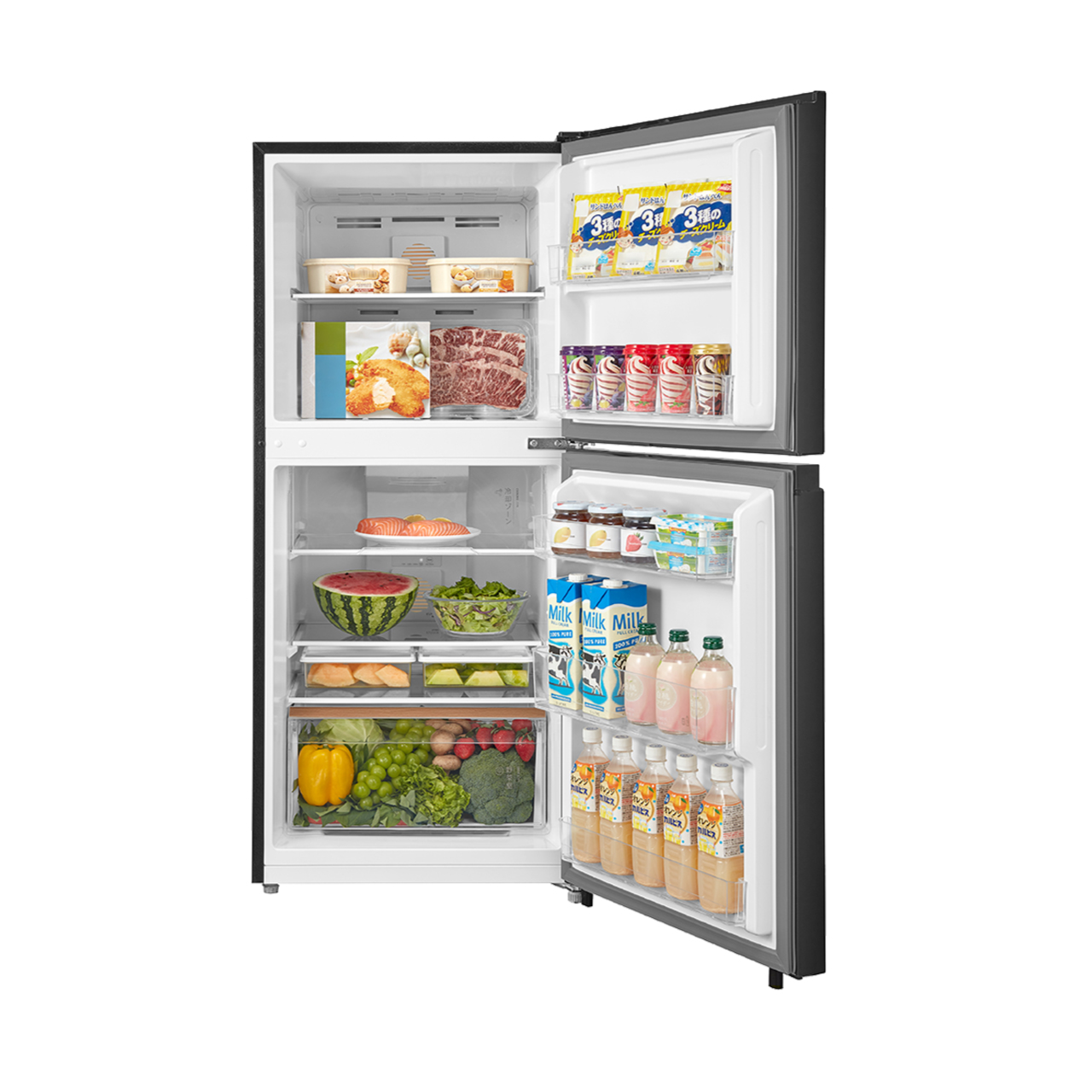 Toshiba ตู้เย็น 2 ประตู 7.3 คิว รุ่น GR-RT268WE-PMTH(68) ระบบ Inverter สี Matt Black | ประกันคอมฯ 10 ปี