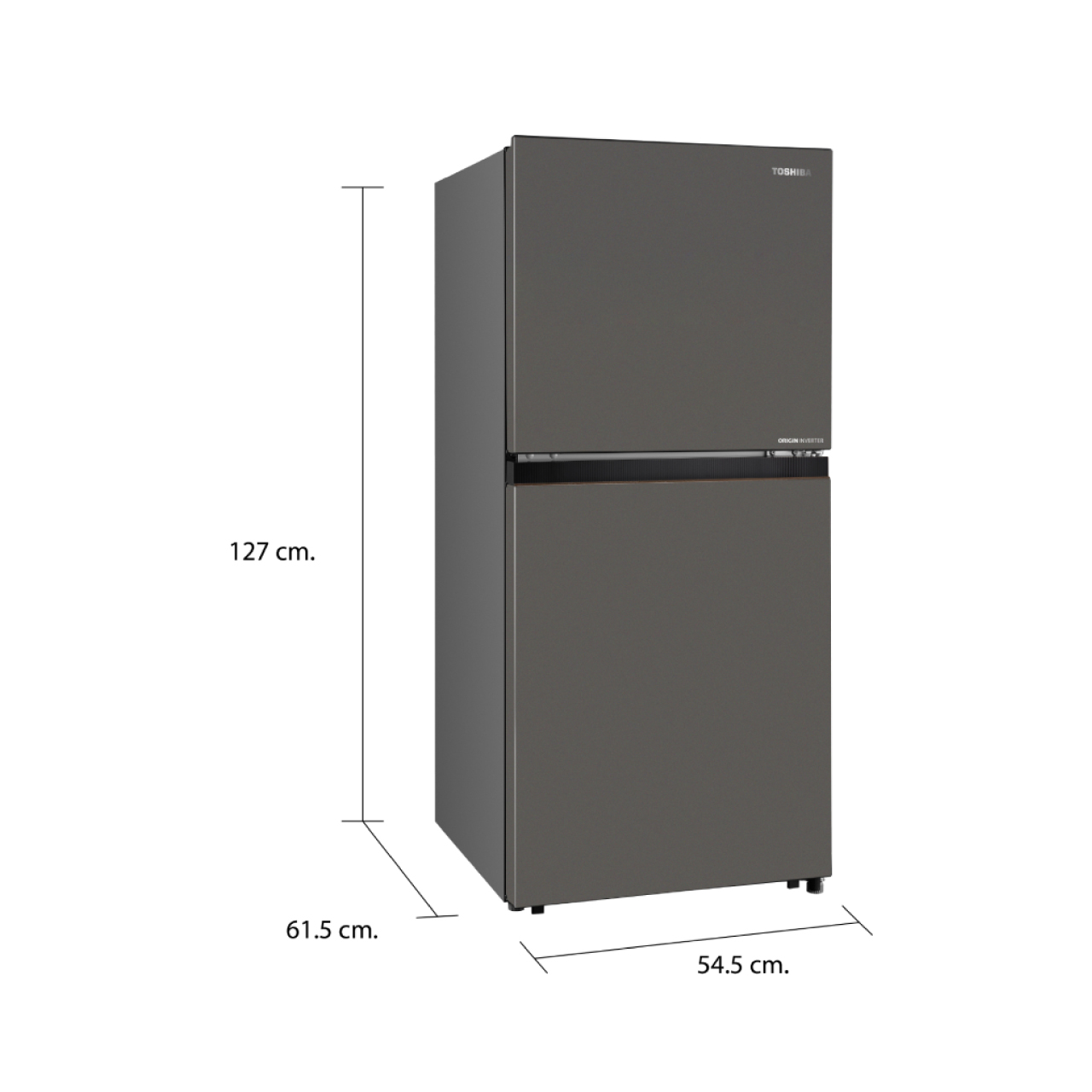 Toshiba ตู้เย็น 2 ประตู 6.4 คิว รุ่น GR-RT236WE-PMTH(50) ระบบ Inverter สี Dark Silver | ประกันคอมฯ 10 ปี