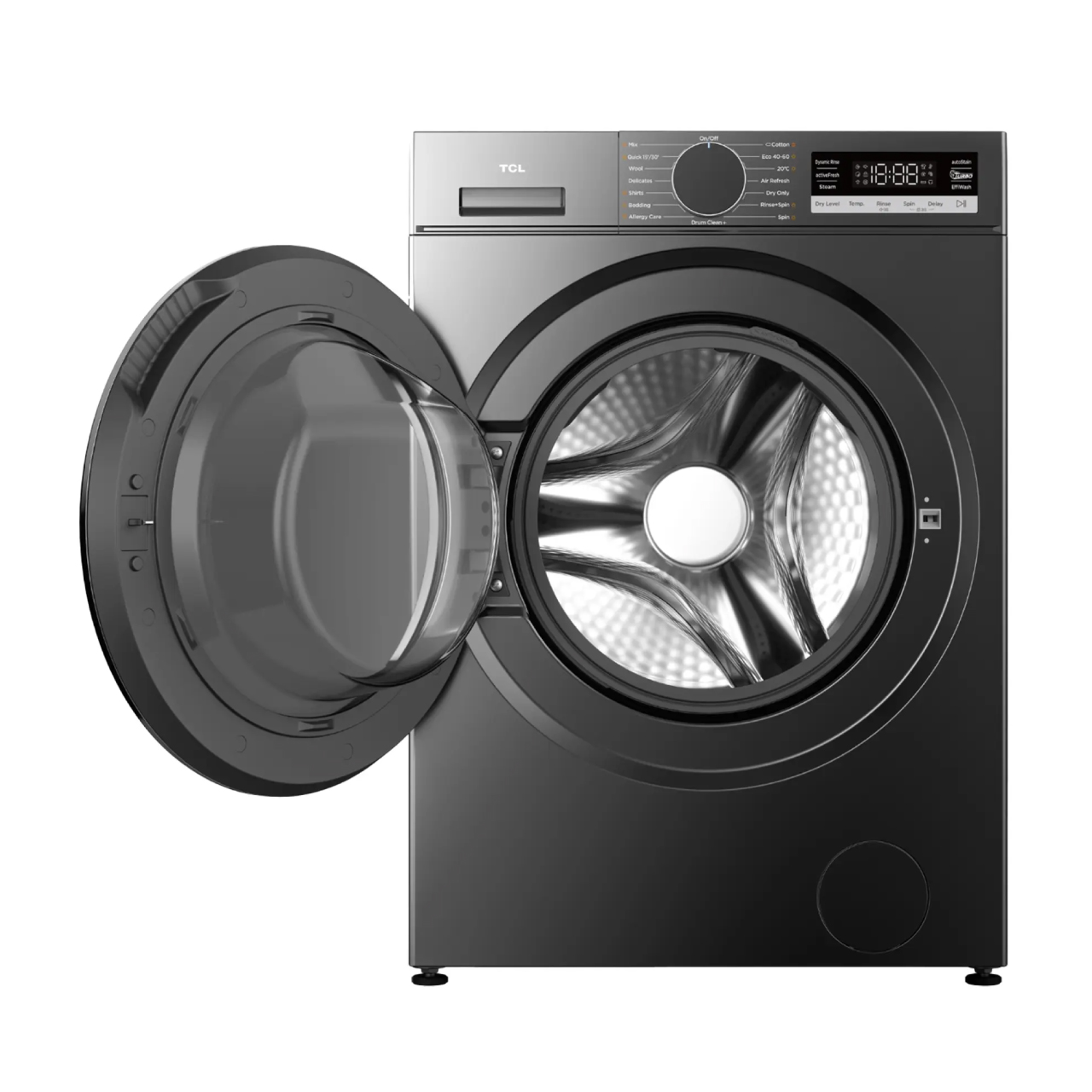  เครื่องซักผ้าอบผ้า TCL รุ่น WT10GCWDG ซักอบจบในเครื่องเดียว ความจุ 10 กก. อบ 7 กก. สั่งงานผ่านแอปพลิเคชัน ประกัน 12 ปี